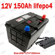 GTK Lifepo4 12,8 V 12V 150AH литиевый аккумулятор BMS для 1200W лодки для дома на колесах очистка на солнечной энергии+ 10А зарядное устройство