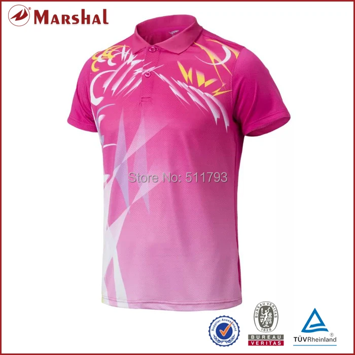 

Fully Sublimation CustomCouples Unisex Shirts Table Tennis,Badminton Jersey Free Shipping 100%polyester Short-sleeve