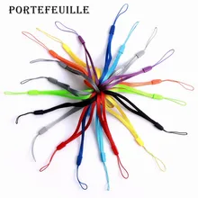 Portefeuille 10 шт. короткий цветной ремешок на запястье ремешок для USB флэш-накопитель Брелок ID держатель для мобильного телефона ремешок