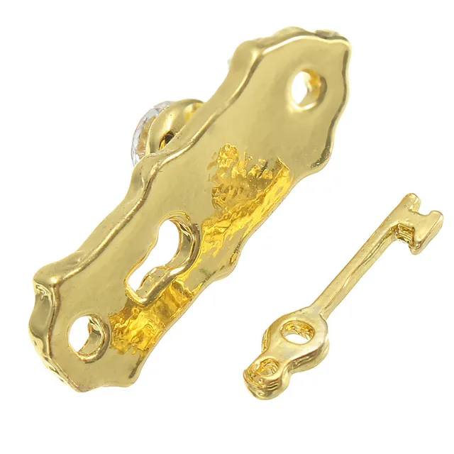 1:12 Miniature Gold Door Ring Lock Door Set Alloy Retro House Miniature Door Lock Doll House Furniture Accessories for Doll Ho 5