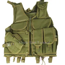 Открытый Для мужчин тактический жилет несущей Спорт безопасности рыбалка жилет Охота Шестерни с W/пистолет кобура и карман