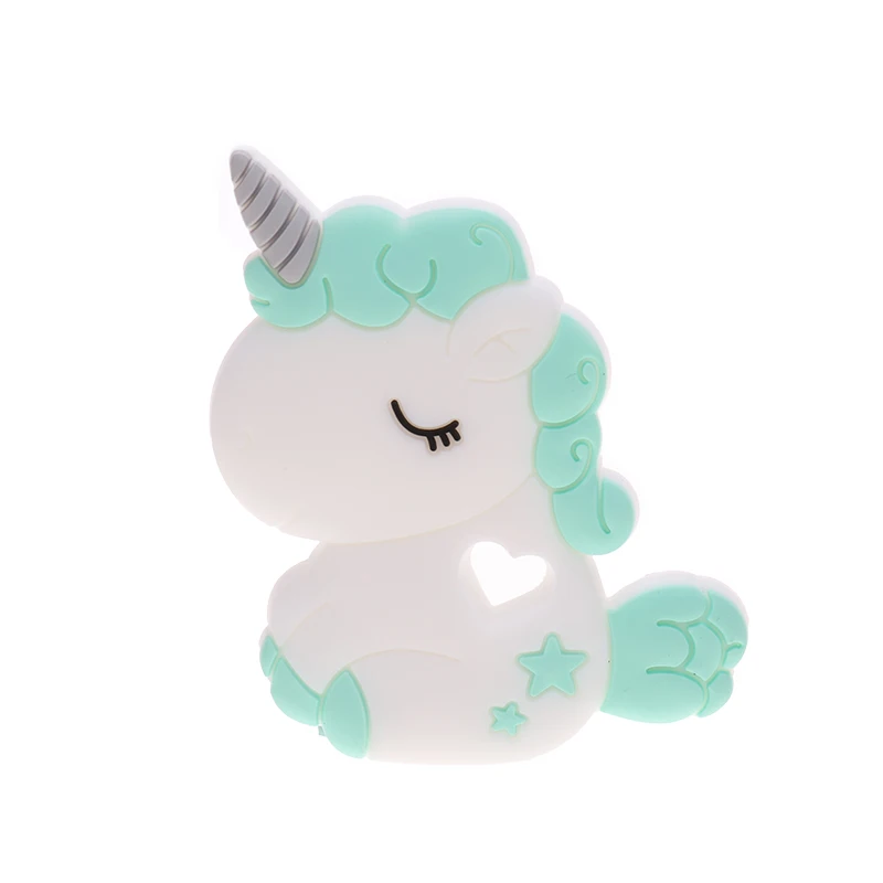 Bpa Free 10pc Cute Dinosaur Silicone Baby Teether Pendant Teething Necklace Koala Dragon Food Grade Nursing Gift Unicorn Raccoon