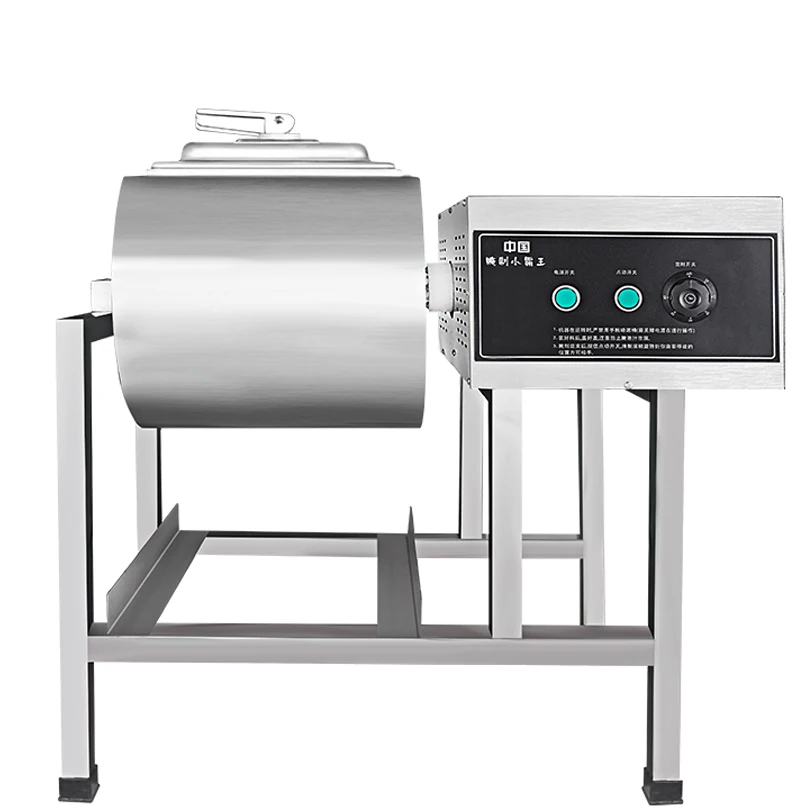 

Vacuum tumbler / roll kneading machine for meat processing