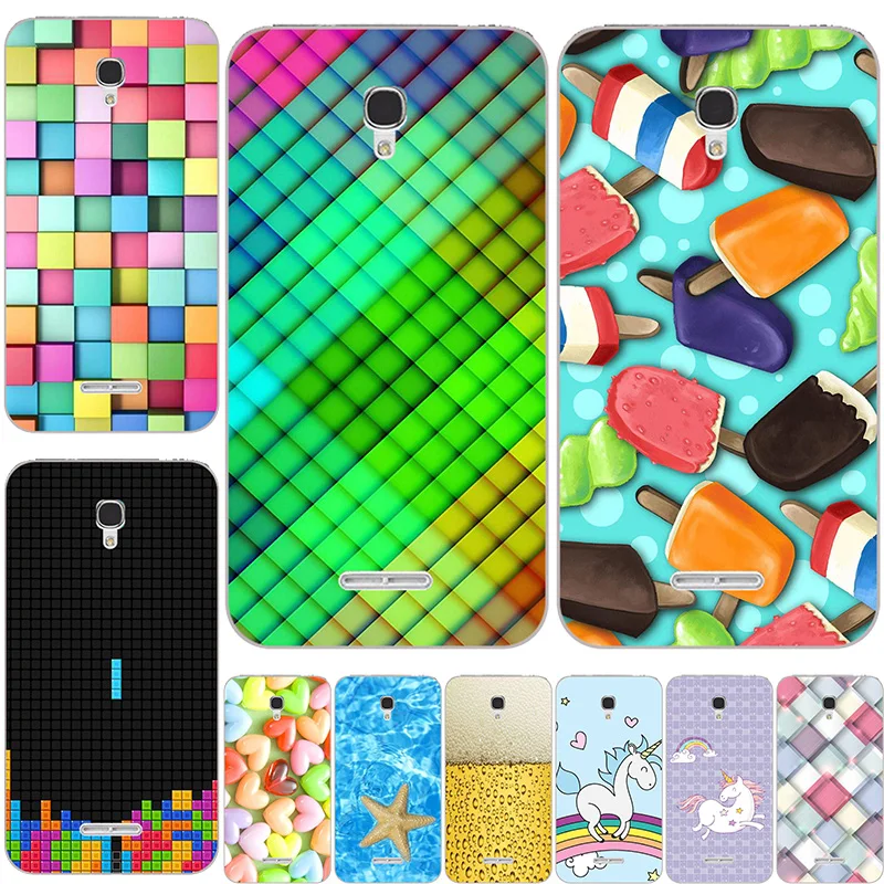 Чехол с рисунком для Alcatel One Touch Pop 4 5 0 5051 5051D 5051J разноцветный чехол сотового