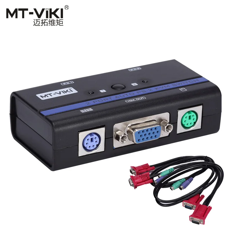 MT Viki 2 Port Auto VGA KVM Switch PS/2 Mouse Keyboard