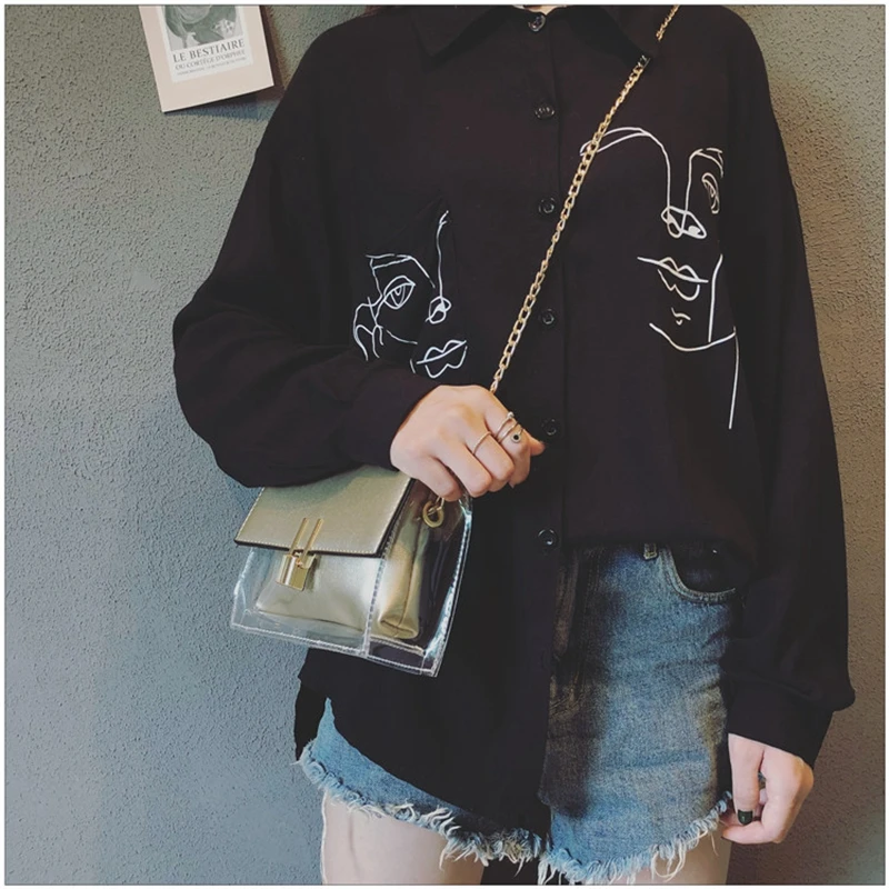 Elimetis Women Crossbody Transparent Bags For women 2018 with Phone Bag Case Summer Messenger Bag Small Shoulder Bag Transparent (9)