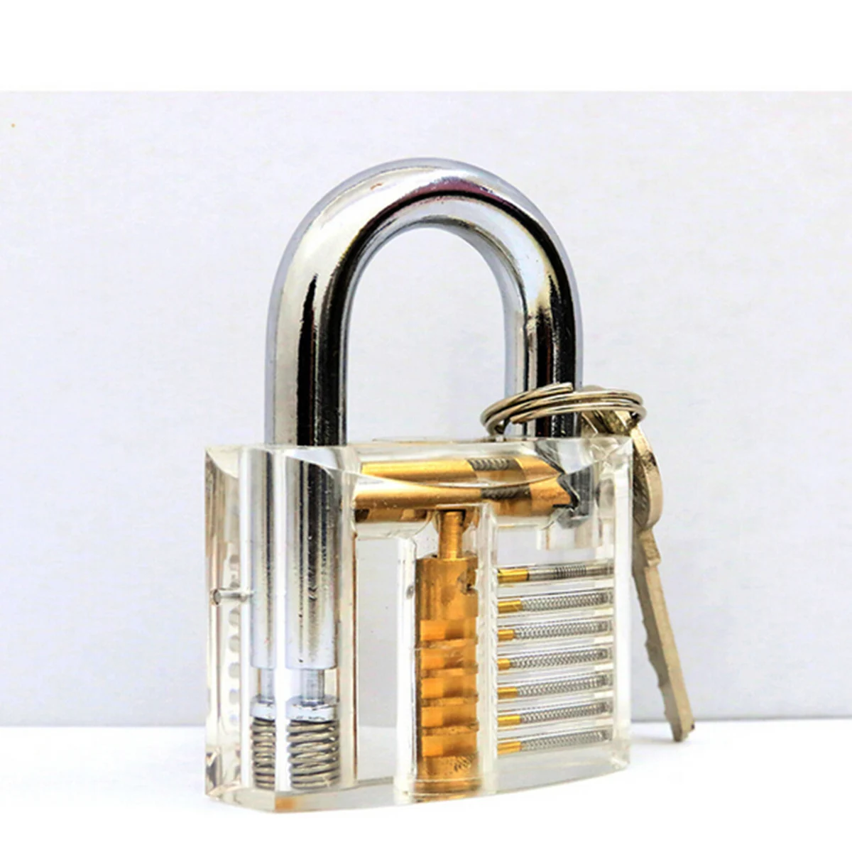 Transparent Visible Pick Cutaway Practice Padlock Lock With Broken Key Removing Hook Kit Extractor Set Locksmith Wrench Tool