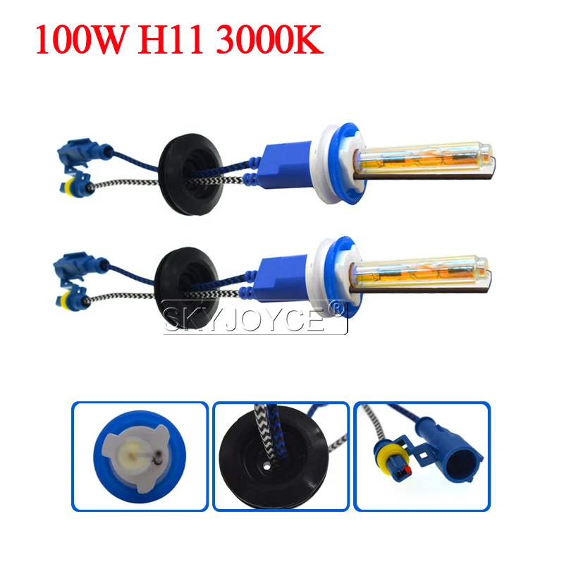 Car Headlight 100W HID Xenon Kit H7 H11 H1 H3 HB3 HB4 D2H Xenon Bulb High Power AC 12V 100W HID Ballast Kit 4300K 6000K 8000K (10)