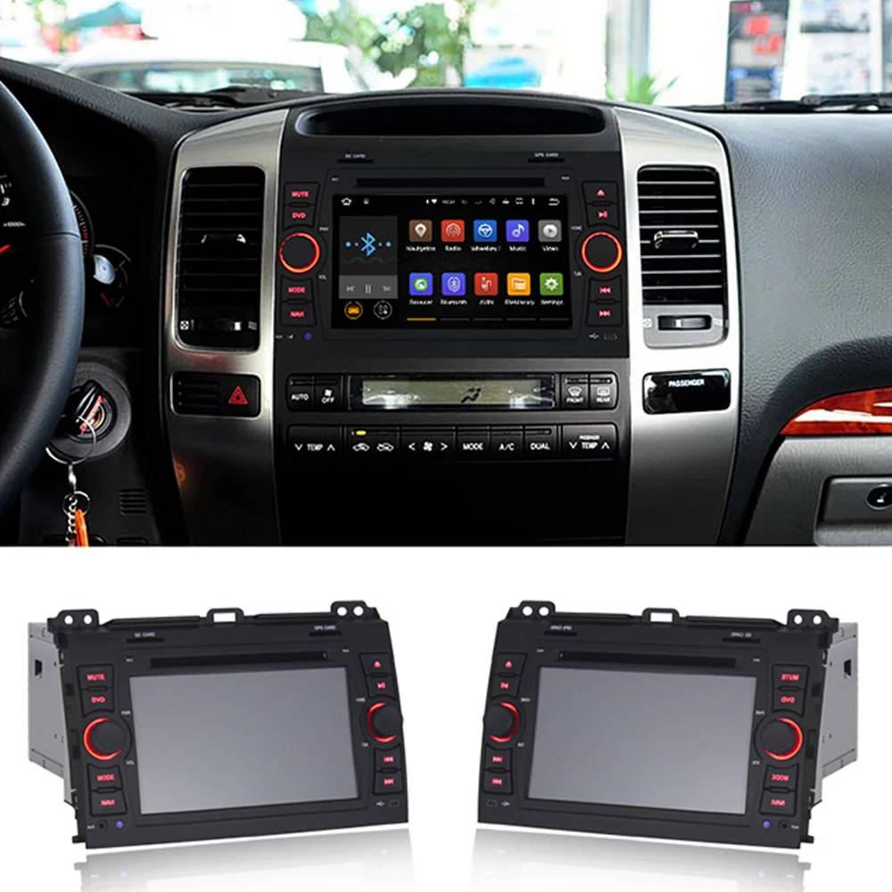 Clearance New 7" Quad Core Car Stereo Radio GPS Navigation Android 8.1 Audio For Toyota Prado GPS Capacitive Touch Screen Radio With Maps 1
