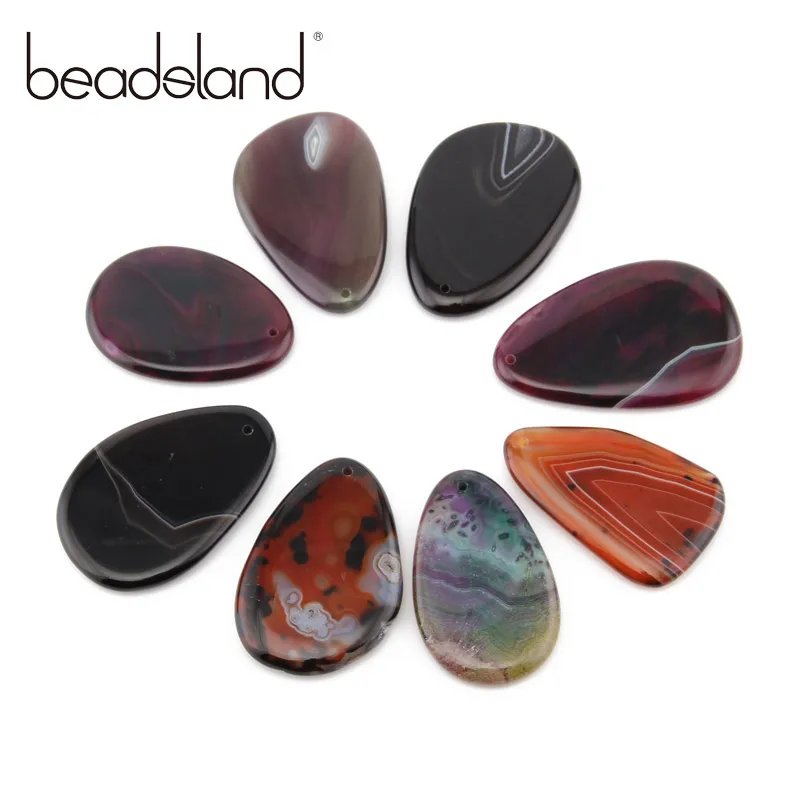 Beadsland капли воды натуральный камень педант Многоцветный для мужчин и женщин