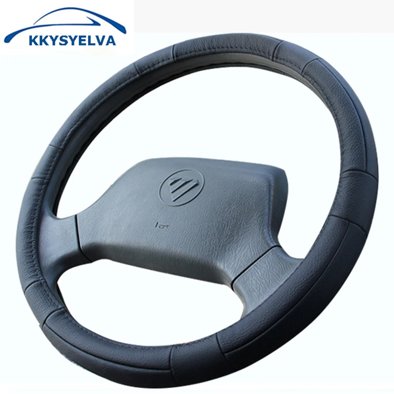 

Leather Steering Wheel Covers for Car Bus Truck 36 38 40 42 45 47 50cm Diameter Auto Steering-wheel cover