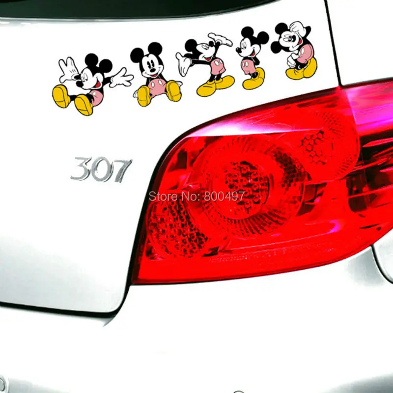 

New Design Funny Mickey and Minnie Group Creative Auto Decal Cartoon Car Sticker Car Bumper Body Decal Creative Pattern Vinyl