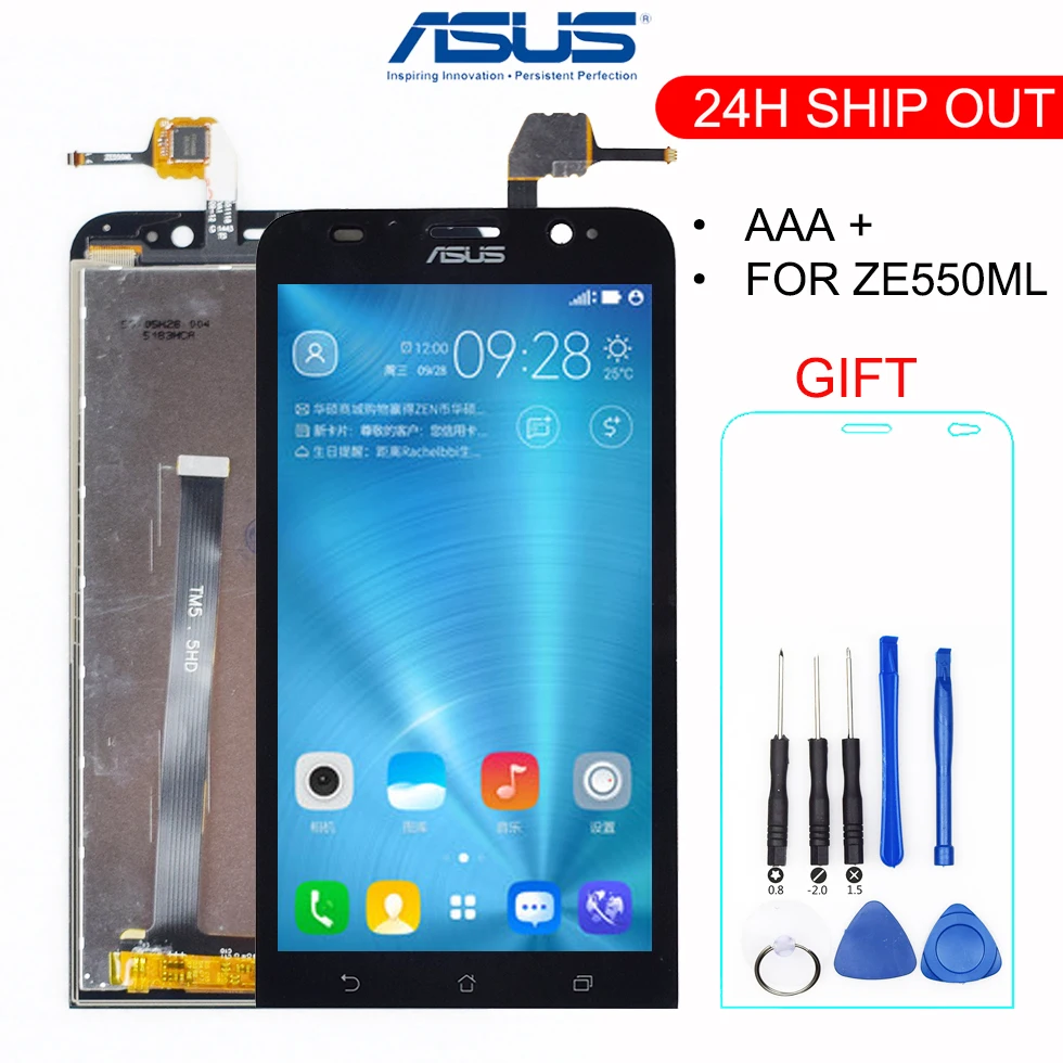 Сенсорный ЖК экран 1280x720 для ASUS Zenfone 2 ZE550ML|Экраны мобильных телефонов| |