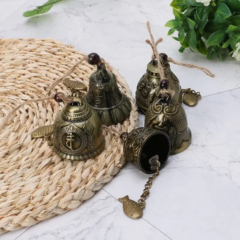 Китайский колокольчик с драконом колокольчики песком фэн шуй рыба подвески на