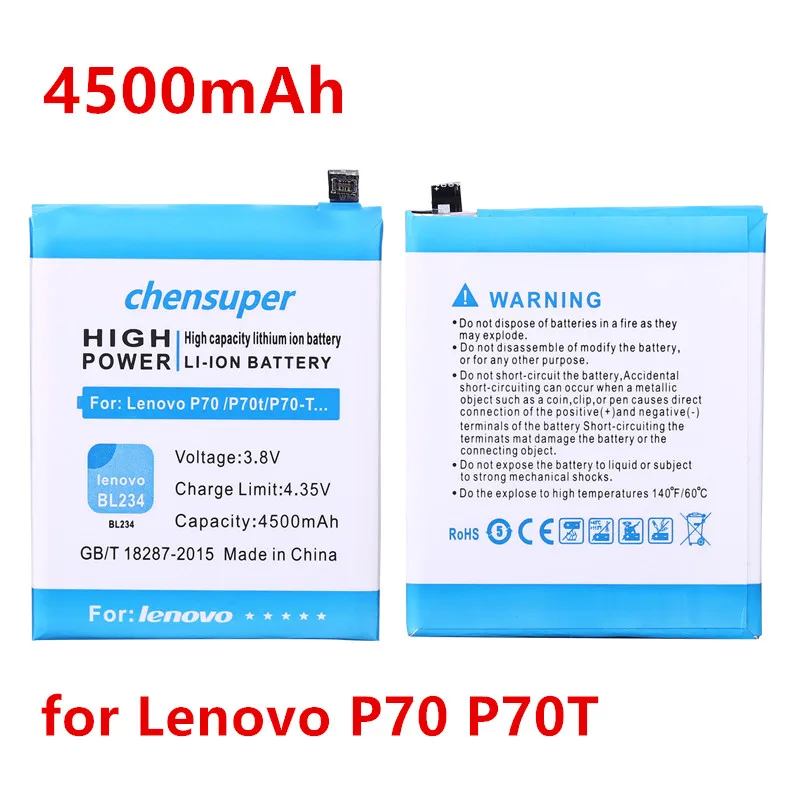 

chensuper 4500mAh BL234 Battery For Lenovo P70 Battery P70t P70-T