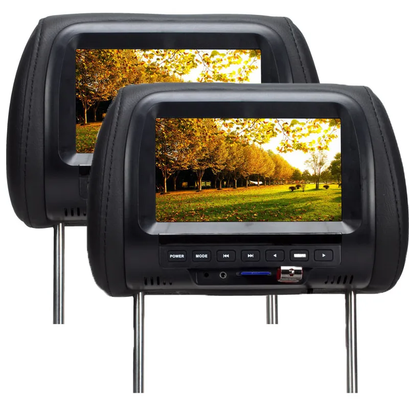 SH7038 P5 One Pair Factory direct 7 Inches Car Monitor TFT LED Digital Screen Headrest Monitor