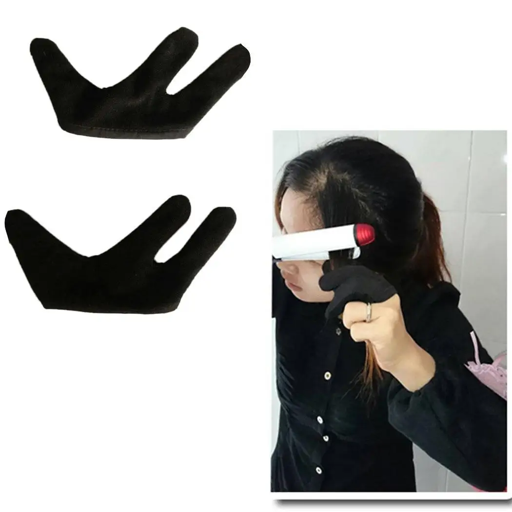 Hairdressing Three Finger Glove Black Heat Fingers Resistant Finger