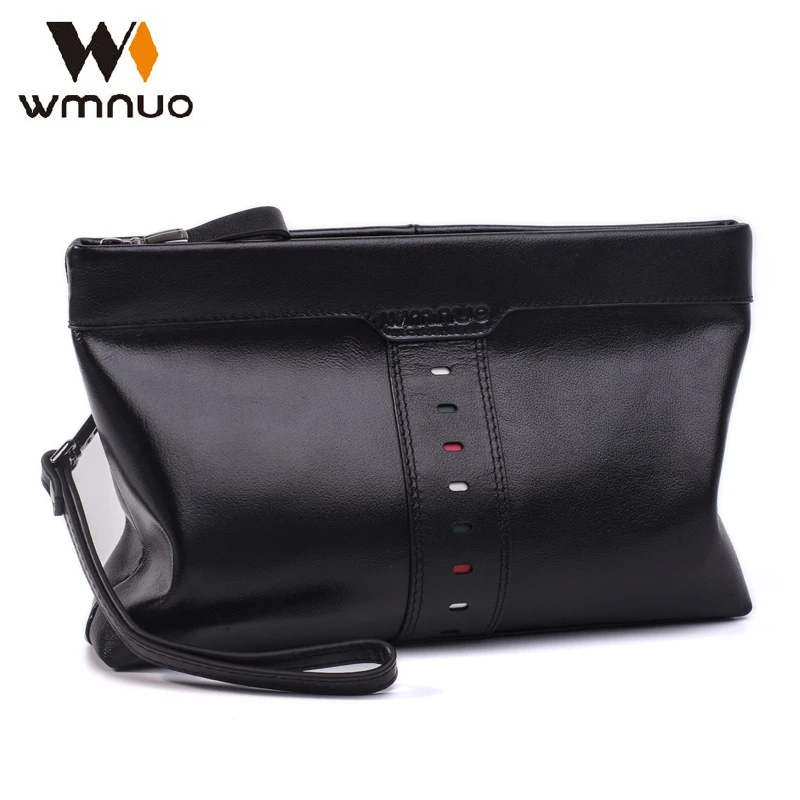 

Wmnuo Men Handbag Men Hand Bag 2018 New Fashion Cow Leather Men Wallet Day Clutches Korean Edition Casual Envelope Bag Phone Bag