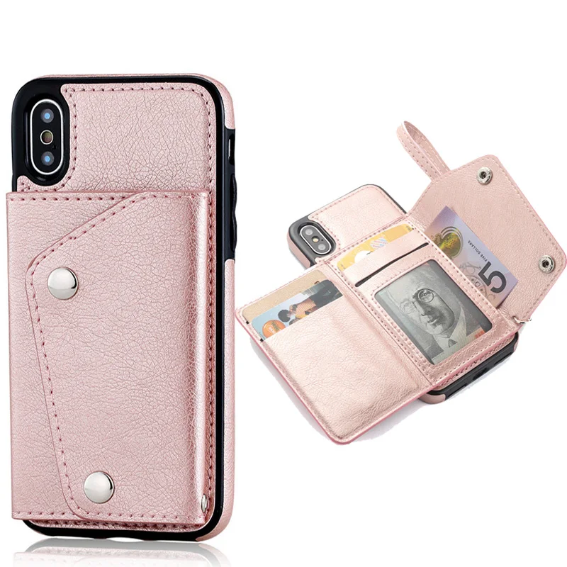 

Tikitaka Leather Wallet Case For iPhone XR XS Max 8 Plus 6S 6 Plus Lanyard Holder Card Cover For iPhone X 7 7Plus XS Phone Cover