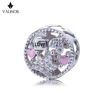 

Video! The queen of fashion 925 Sterling Silver beads charms fit Bracelets Never change color DDBJ108