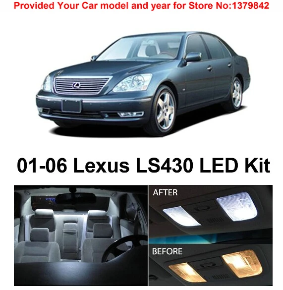 

21pc Package Kit LED Interior Lights For Lexus LS430 2001-2006 Free Shipping Xenon White