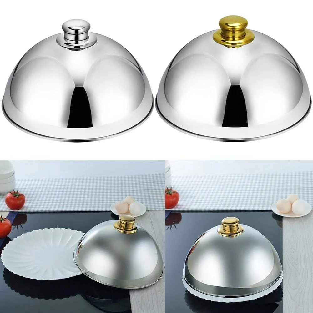 Stainless Steel Food Cover Lid Dome Serving Dish Plate Hotel Banquets Decor New