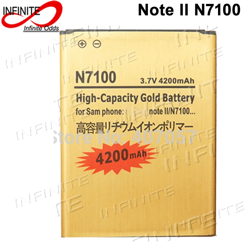 4200 мАч Золотой деловой аккумулятор для Samsung Galaxy Note 2 II GT N7100 N7105 N719 Аккумулятор Batterij