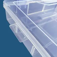 Высококачественная прозрачная пустая пластиковая коробка с двойной пряжкой декоративные скобяные изделия коробка маленькие компоненты коробка приманка коробка