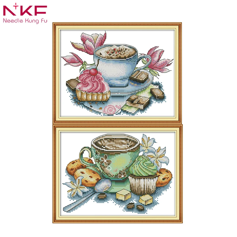 

NKF cross stitch kit aida 14ct 11ct count print canvas stitches embroidery DIY handmade Pink Printed patterns canvas Embroidery