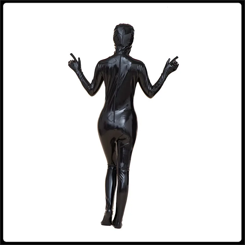 Новое Женское Эротическое трико из искусственного латекса Zentai ПВХ кожи Фетиш