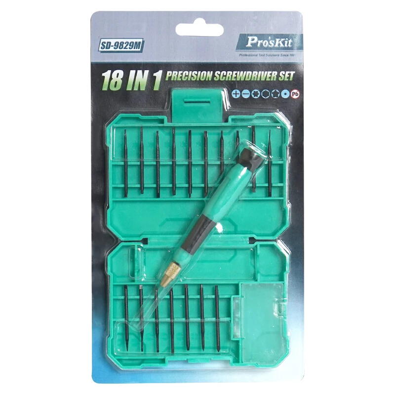 Pros'kit SD 9829m Многофункциональный 18 в 1 Набор прецизионных отверток для компьютера