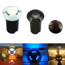 DC12V 3 Way светодио дный сада светодио дный лампа низкая Напряжение светодио дный снаружи IP67 похоронен лампы Открытый светодио дный крыльцо 12 В лампа набор из 6