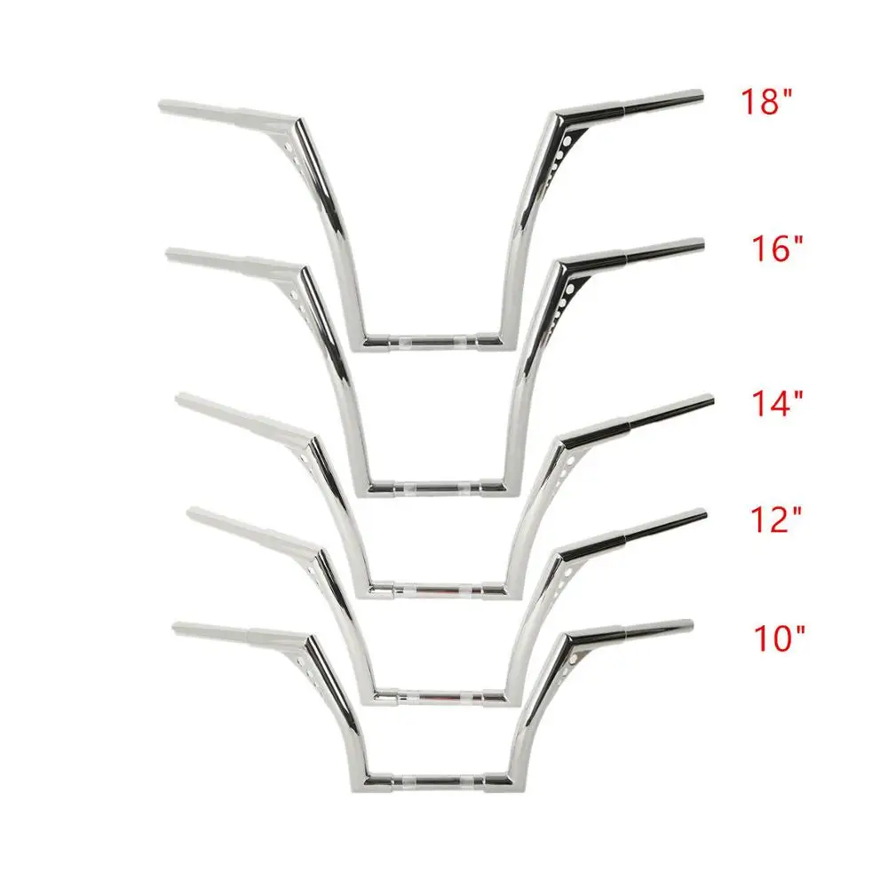 Мотоцикл 10/12/14/16/1" на талии жира 1" Хромированная ручка для Harley Heritage Softail FLST FXST изготовленный на заказ