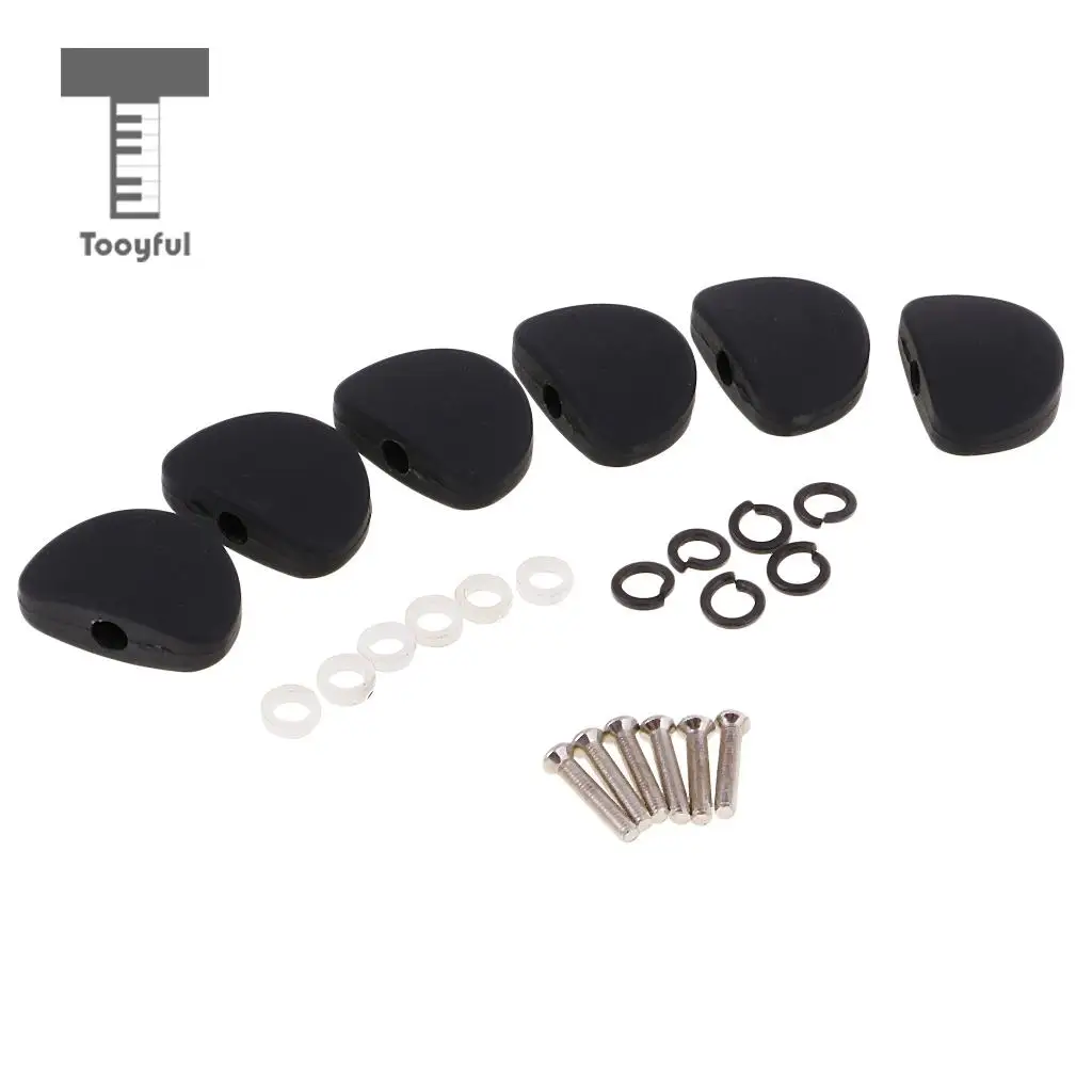 

Tooyful 6Pcs Guitar Tuning Pegs Key Tuners Machine Heads Replacement Buttons Knobs Handle