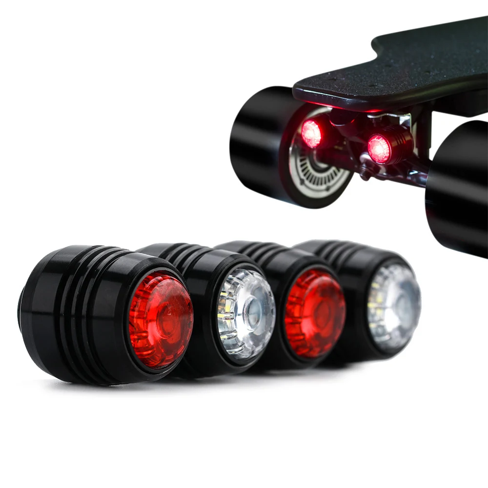 lixada Koowheel 4Pcs Skateboard LED Lights Night Warning Safety Lights
