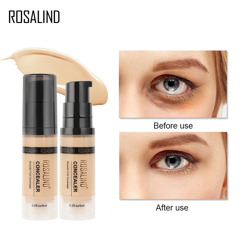 

ROSALIND Concealer Corrector 6ml 6 Colors Full Coverage Long Wearing Cosmetics For Face Contouring Makeup Facial Corrector