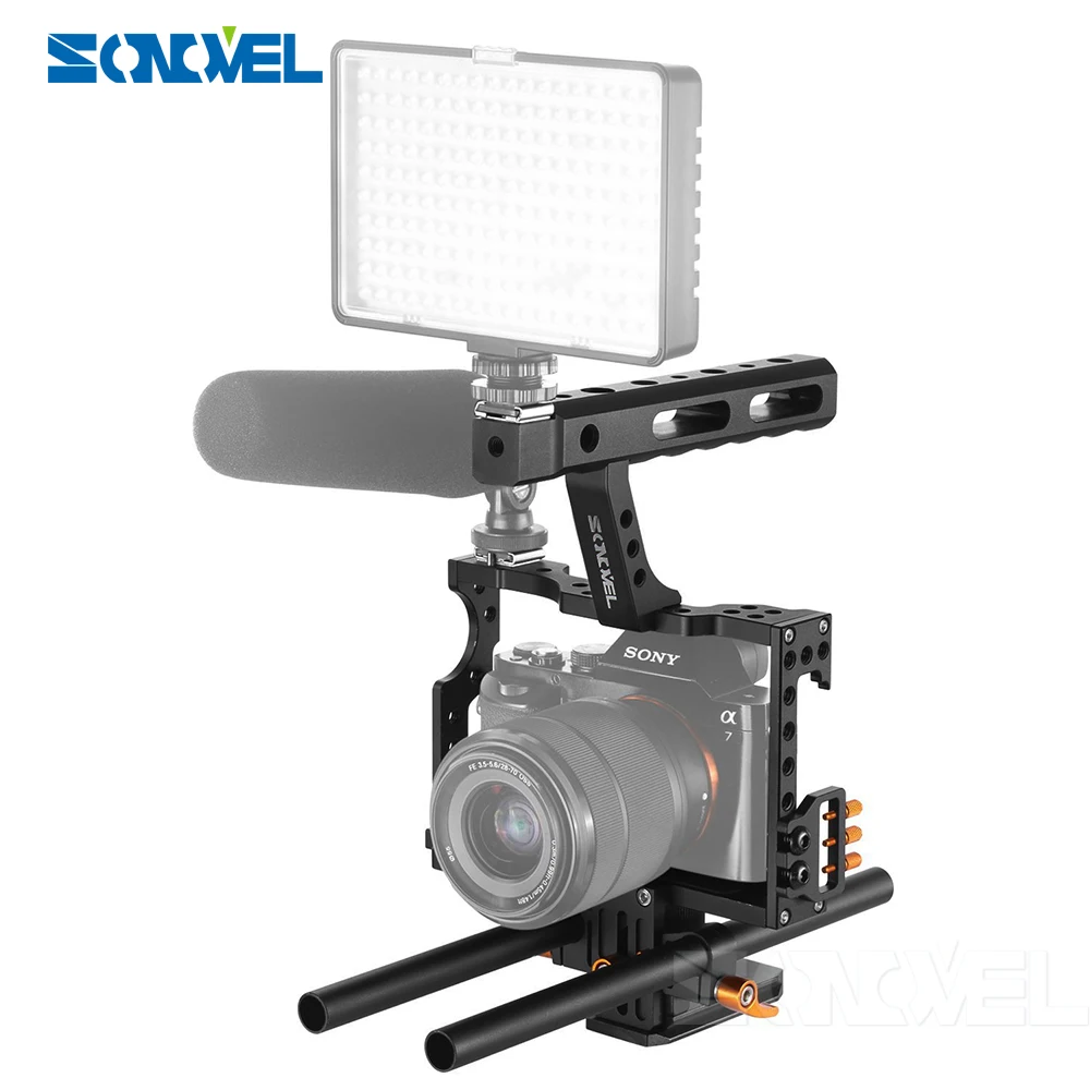 Комплект стабилизаторов для камеры Sonovel 15 мм стабилизатор и ручка сверху Sony A7 II