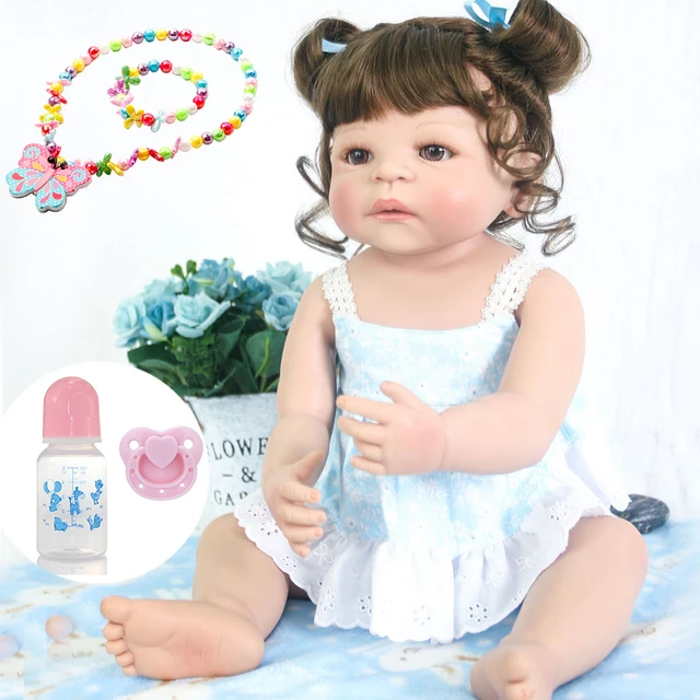 Reborn doll baby toys lol 22inch 55cm de silicone real vinyl