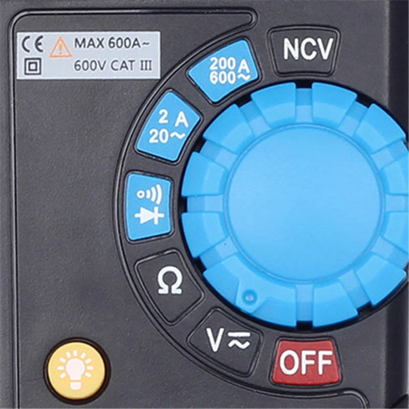 ACM01 Plus 2000 отсчетов 600A Автоматический диапазон цифровой клещи бесконтактный Тестер переменного тока мультиметр с зажимом освещение