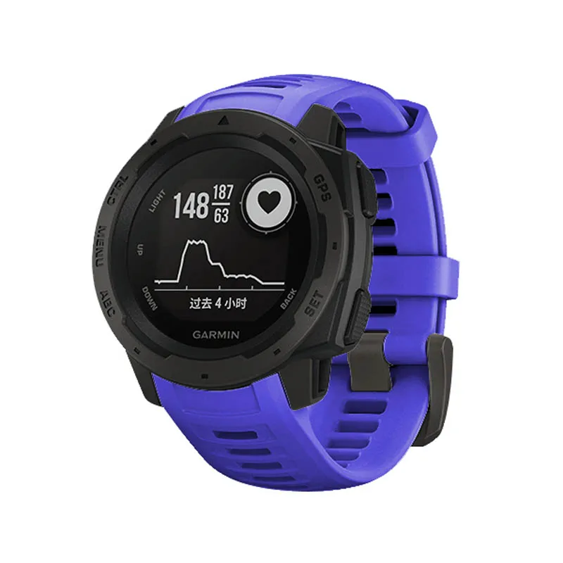 Спортивный силиконовый ремешок быстросъемный сменный для часов Garmin Instinct