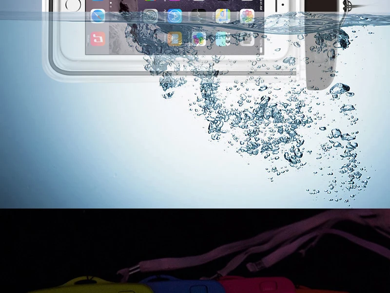 Сенсорные флуоресцентные водонепроницаемые сумки для мобильного телефона для iPhone 6S, чехол для плавания, чехол для телефона, сумка для хранения, чехол, сухой Чехол