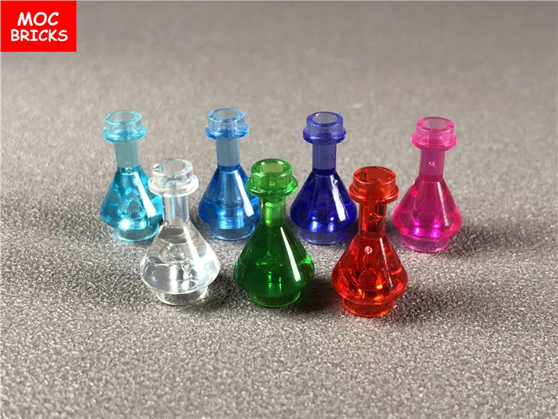 

50pcs/lot MOC Bricks Colorful Utensil Bottle, Erlenmeyer Flask fit with 193549 DIY Building Blocks Toys for children Xmas gifts