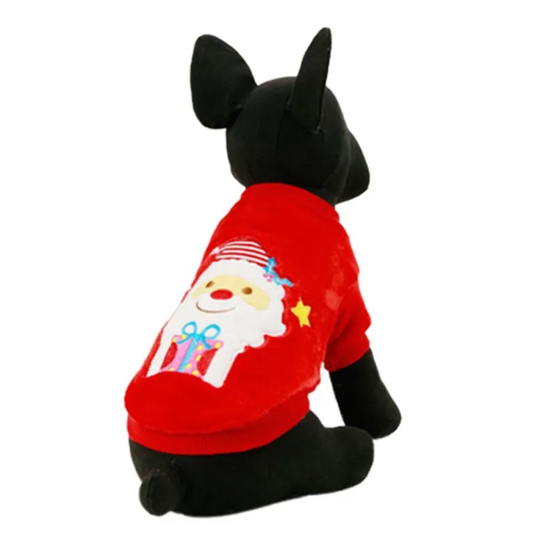 Рождественский фланелевый пуловер куртка для домашних животных зимняя теплая одежда собака щенок кошка Санта Клаус Медведь Пальто Зимние Теплые Одежда для собак