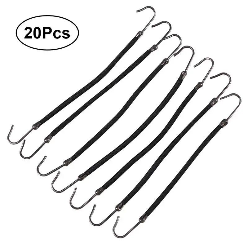 

20Pcs Ponytail Hooks Headband Hair Claw Hair Clips Rubber Bands Hair Styling Hair Braid (Black)