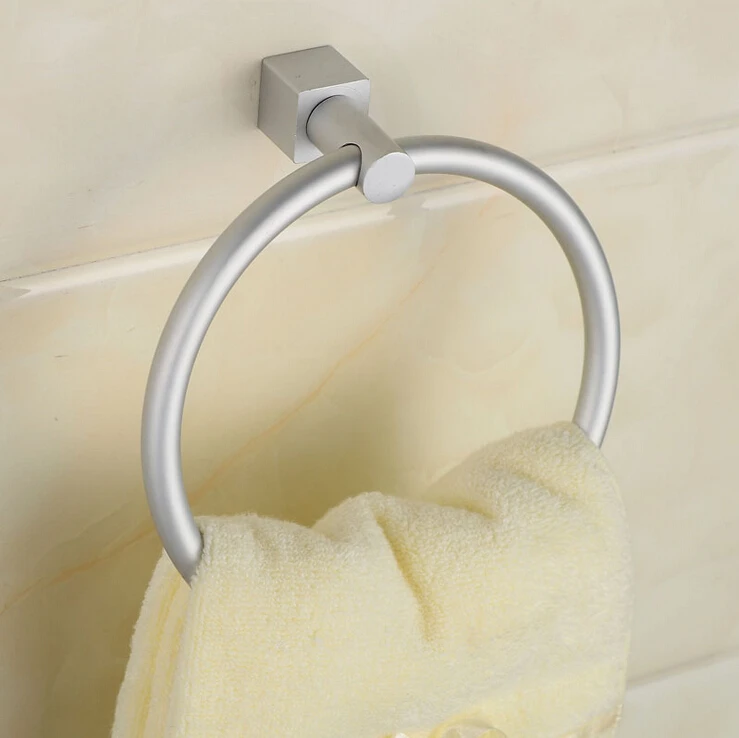 Cheaper High Quality Space Aluminum Materia Towel Ring Wall Mounted