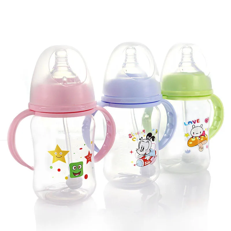 

Feeding Bottle Newborn Widemouthed Pp Bring Handle Automatic Feeding Bottle 240ml Breast Milk Real Sense Feeding Bottle