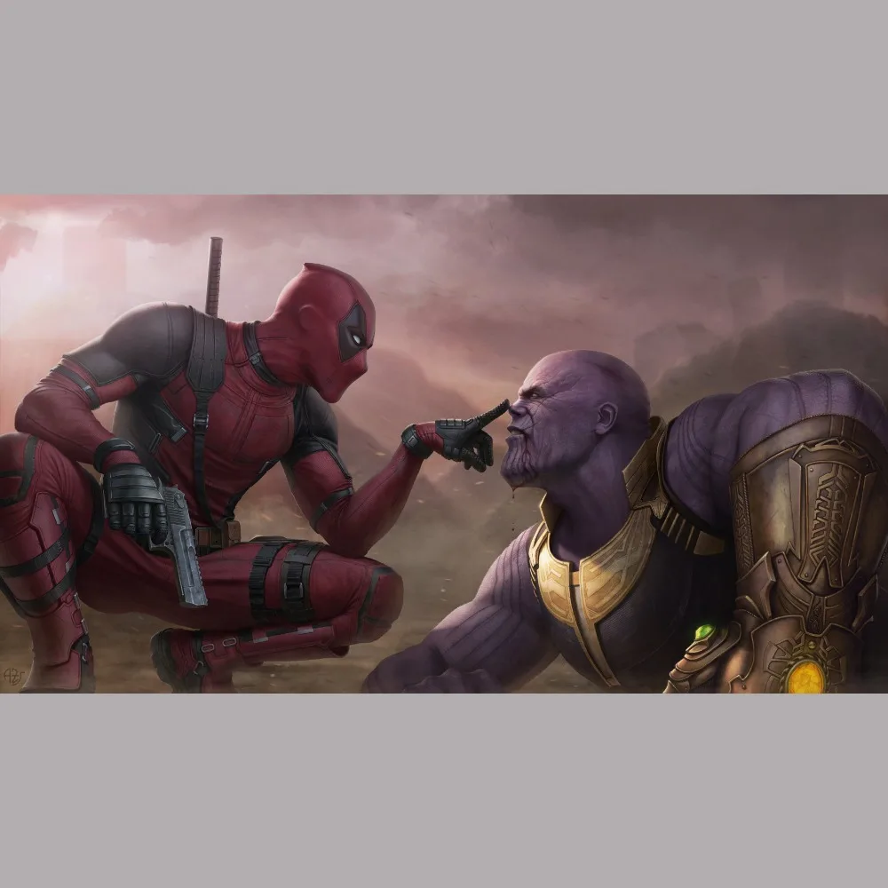 

5D Diy diamond painting superhero deadpool vs thanos by numbers acrylic paint abstract modern wall painting for home decor Gift
