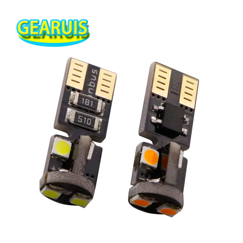 100 шт. Неполярные светодиодные лампы T10 canbus W5W 6 smd 3030 2 Вт 12 В|Сигнальная лампа| |