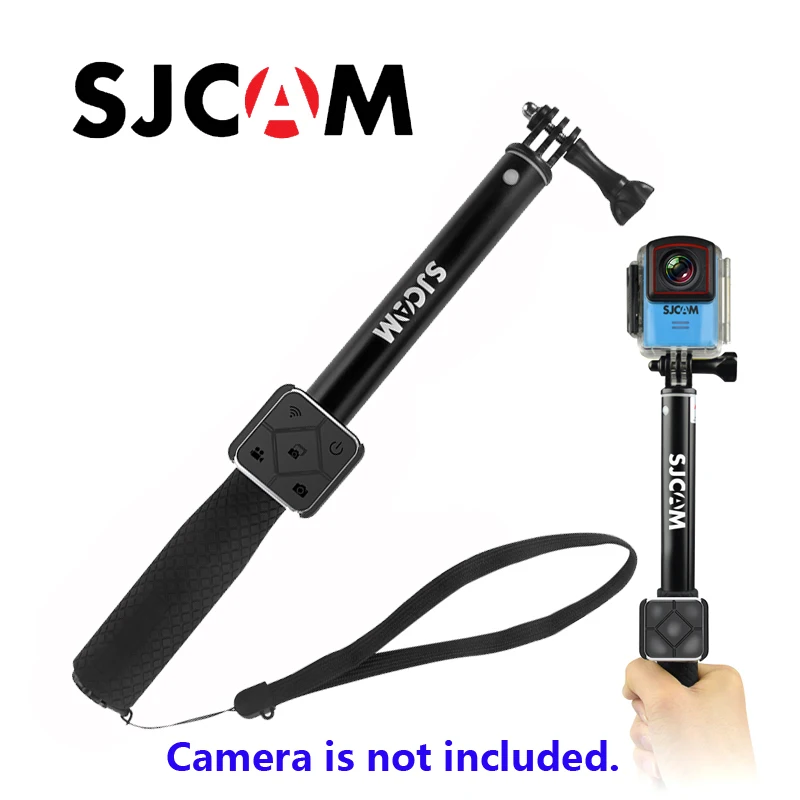 Kopen Originele SJCAM Aluminium Selfie Stok en Afstandsbediening voor SJCM SJ6 LEGEND M20 SJ7 Ster SJ8 Serie WiFi Actie Cam sport camera