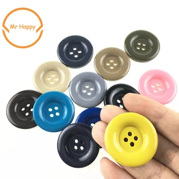 

4-Holes 30mm Round Plastic Resin Buttons Fit sewing Scrapbooking DIY Accessories For Clothing Suit /Fashion Overcoat Buckle